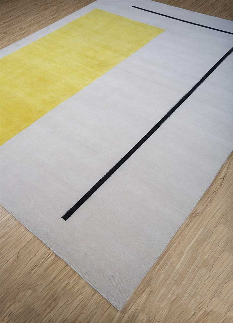Wollteppich - 270 x 360 cm - hellgrau