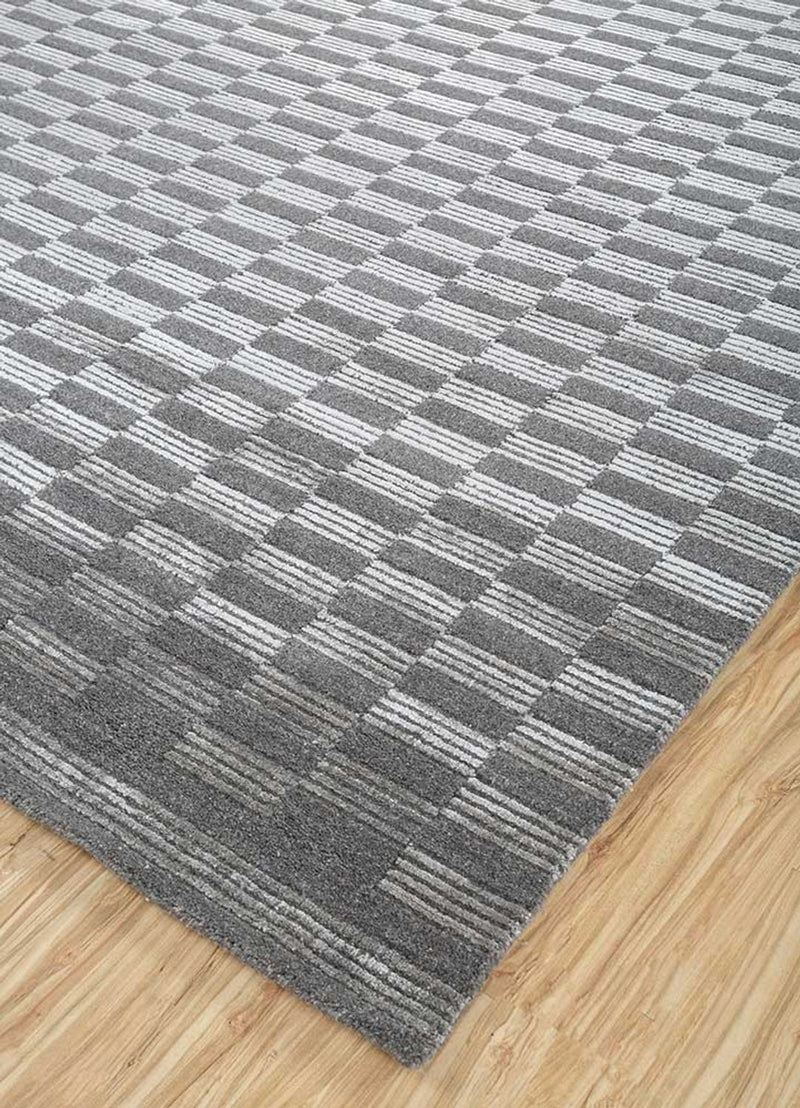 Teppich - 240 x 300 cm - schwarz-weiß