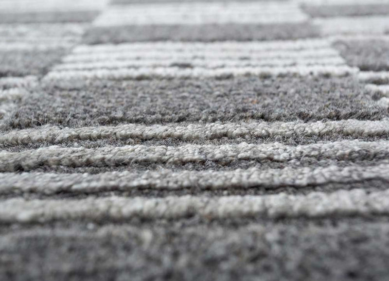 Teppich - 240 x 300 cm - schwarz-weiß
