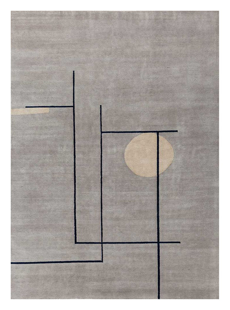 Wollteppich - 270 x 360 cm - grau