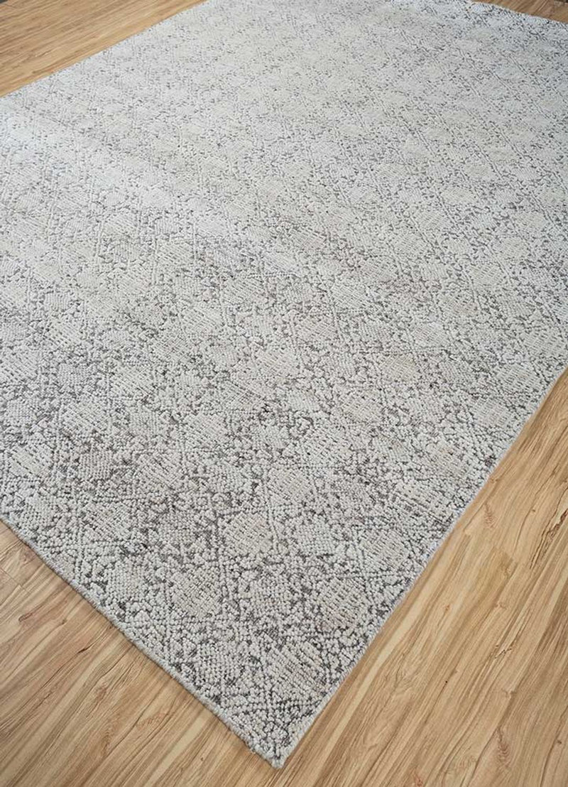 Wollteppich - 240 x 300 cm - hellgrau