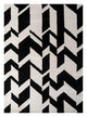 Wollteppich - 148 x 235 cm - schwarz-weiß