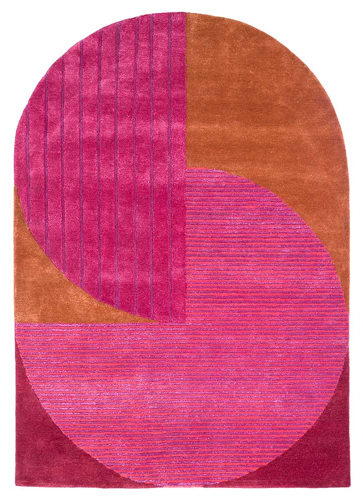 Wollteppich sonderform  - 180 x 270 cm - rosa