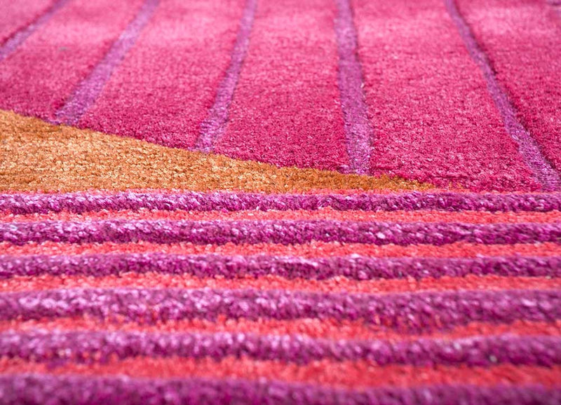 Wollteppich sonderform  - 180 x 270 cm - rosa