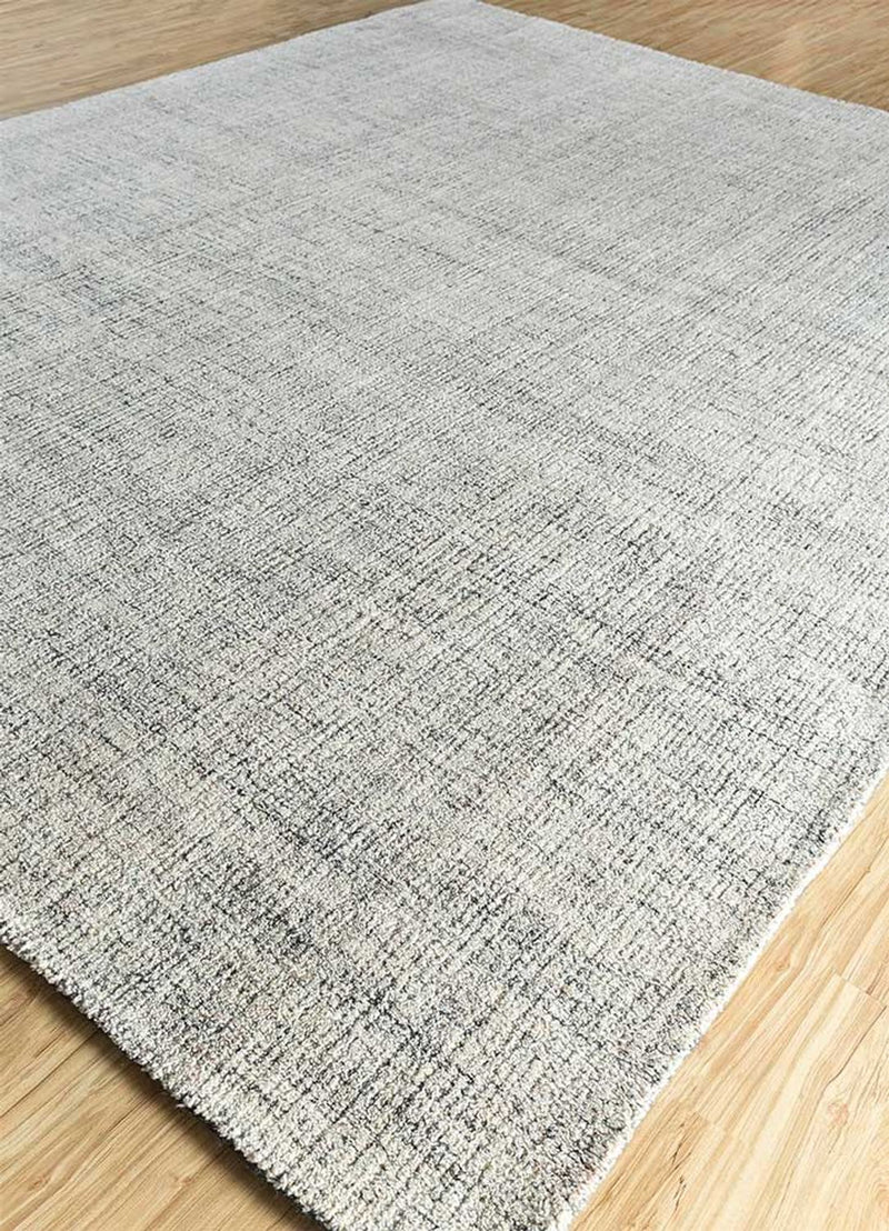 Wollteppich quadratisch  - 120 x 120 cm - hellgrau