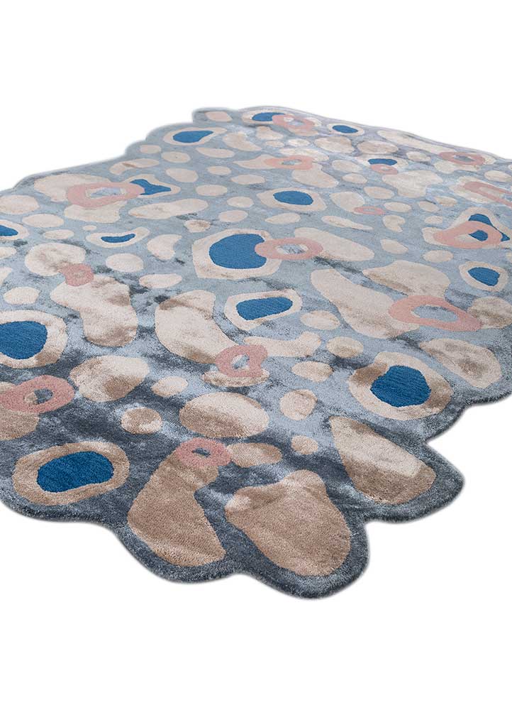 Designer Teppich sonderform  - 180 x 270 cm - blau