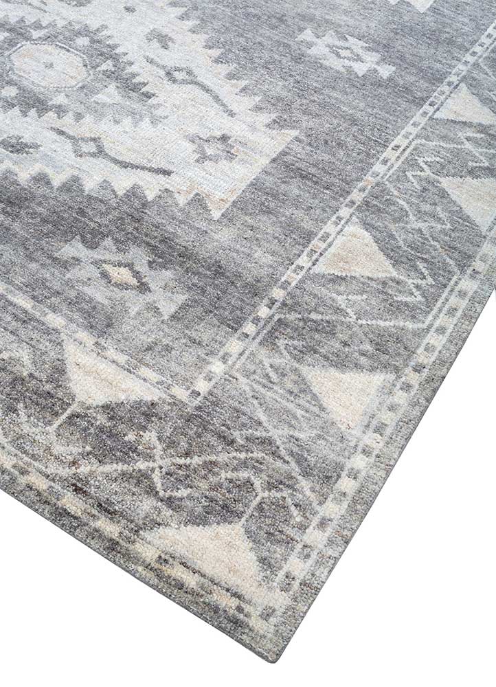Wollteppich - 240 x 300 cm - grau