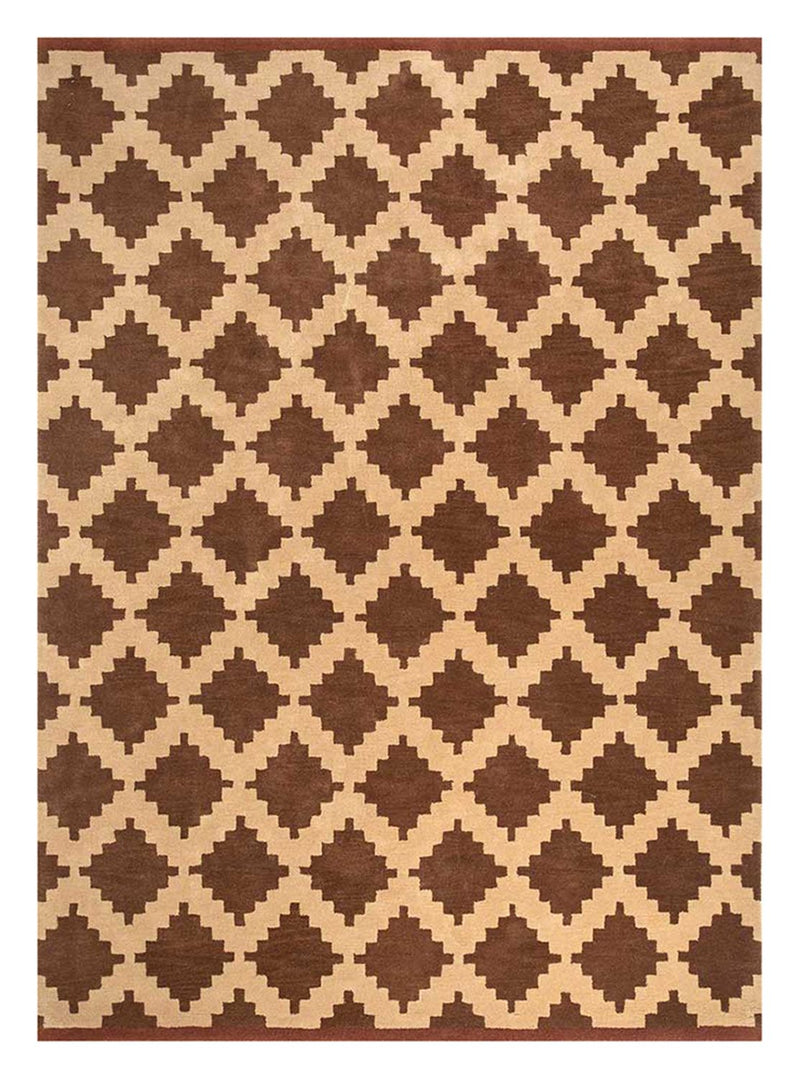 Wollteppich - 210 x 270 cm - braun
