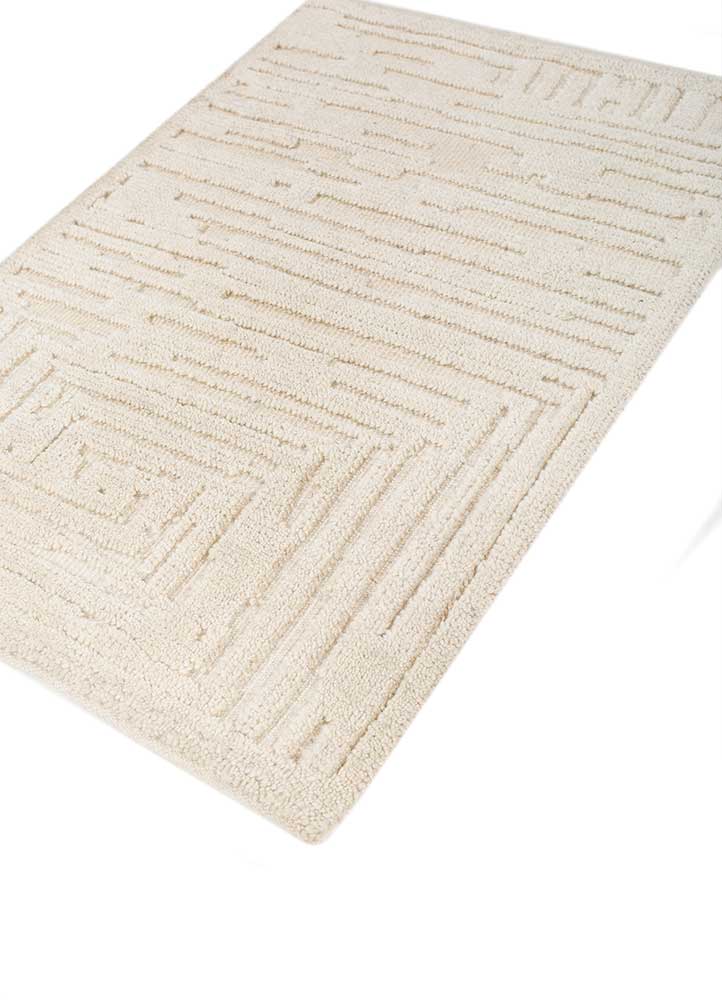Wollteppich - 60 x 90 cm - creme