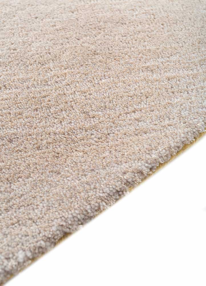 Wollteppich rund  - 240 x 240 cm - gold