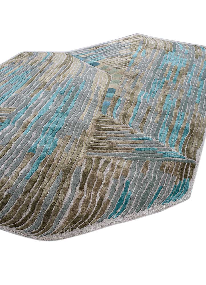 Designer Teppich sonderform  - 180 x 270 cm - blau