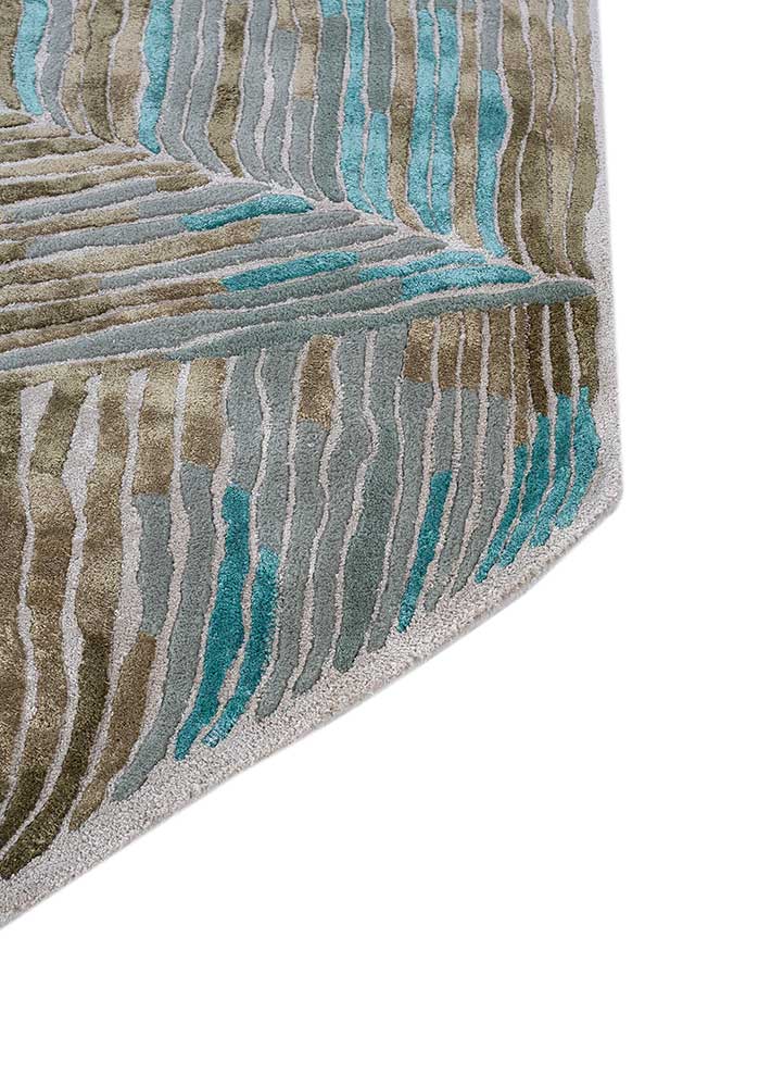 Designer Teppich sonderform  - 180 x 270 cm - blau