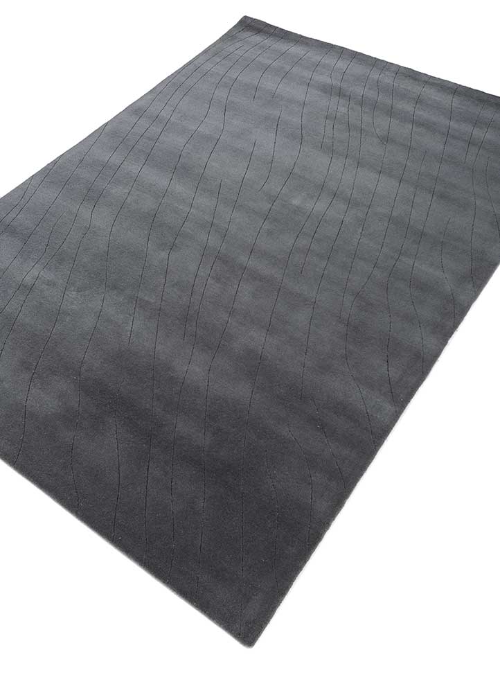 Wollteppich - 165 x 233 cm - dunkelgrau