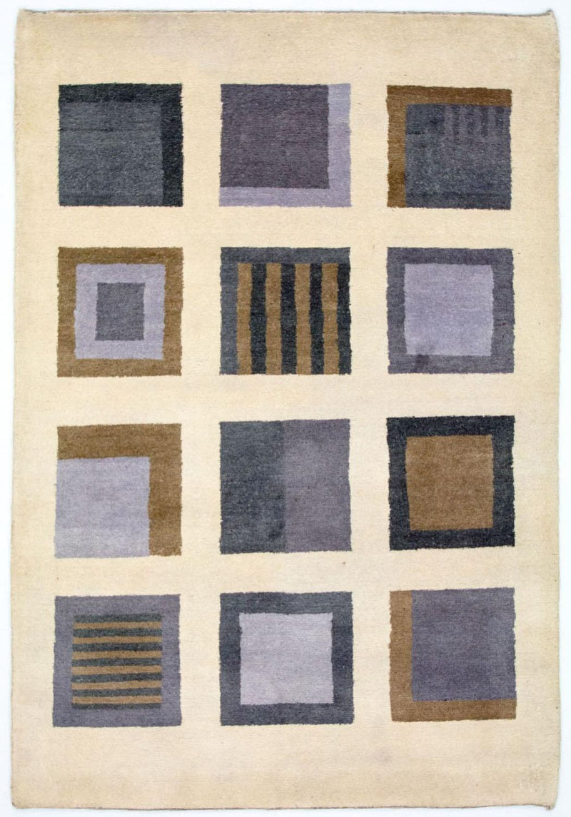 Gabbeh Teppich Indus 135x204cm - Wollteppich - beige