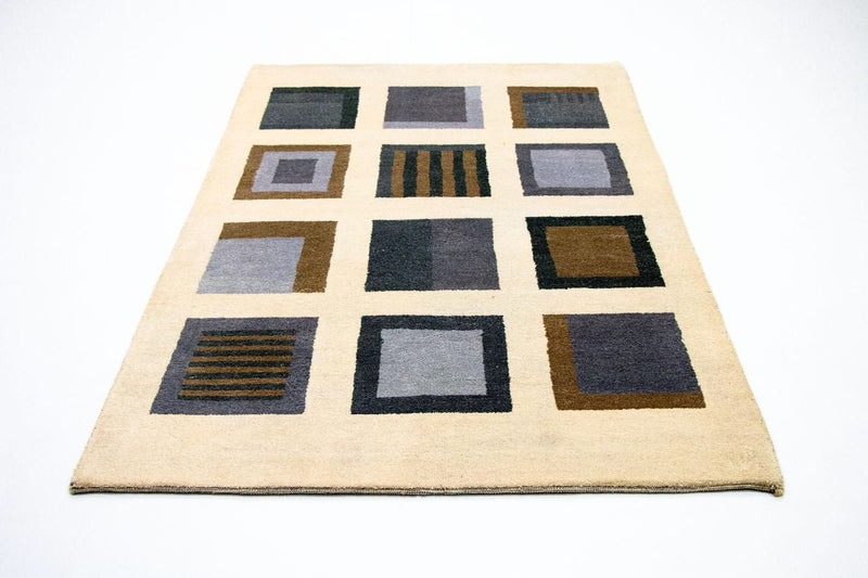 Gabbeh Teppich Indus 135x204cm - Wollteppich - beige