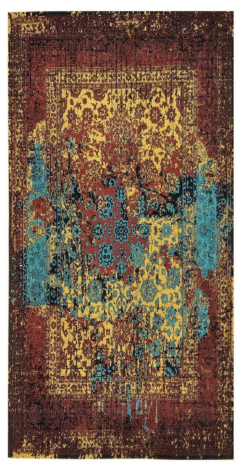 Vintage Teppich 80x300cm - gold