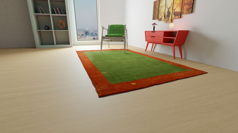 Gabbeh Teppich - Indus 250 x 300 cm - grün