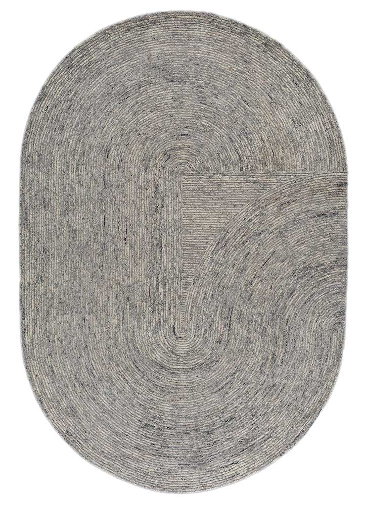 Wollteppich sonderform  - 150 x 225 cm - grau