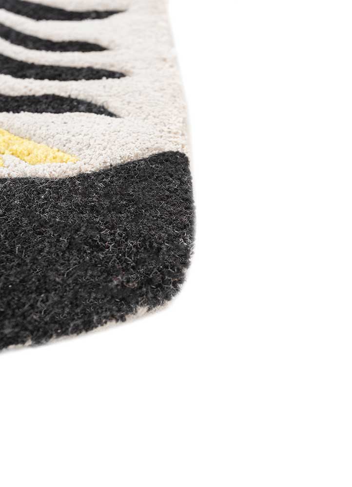 Kinderteppich sonderform  - 90 x 215 cm - schwarz-weiß