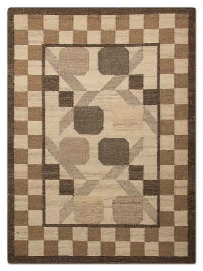 Kelim Modern Teppich 140x200cm - natur