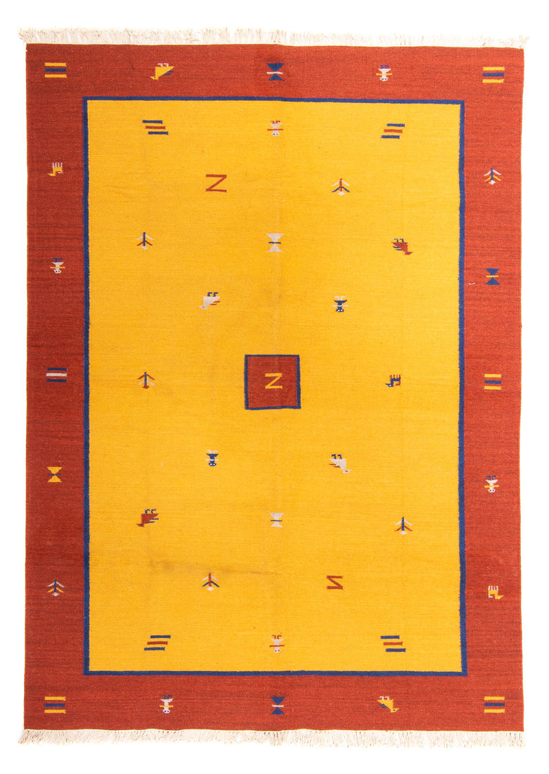 Kelim Modern Teppich 170x240cm - gold