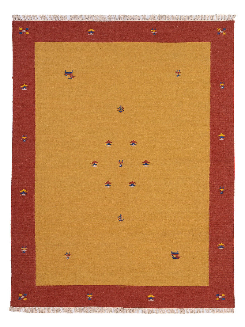 Kelim Modern Teppich 170x240cm - gold