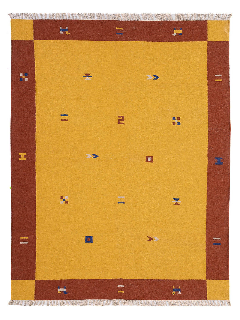 Kelim Modern Teppich 170x240cm - gold