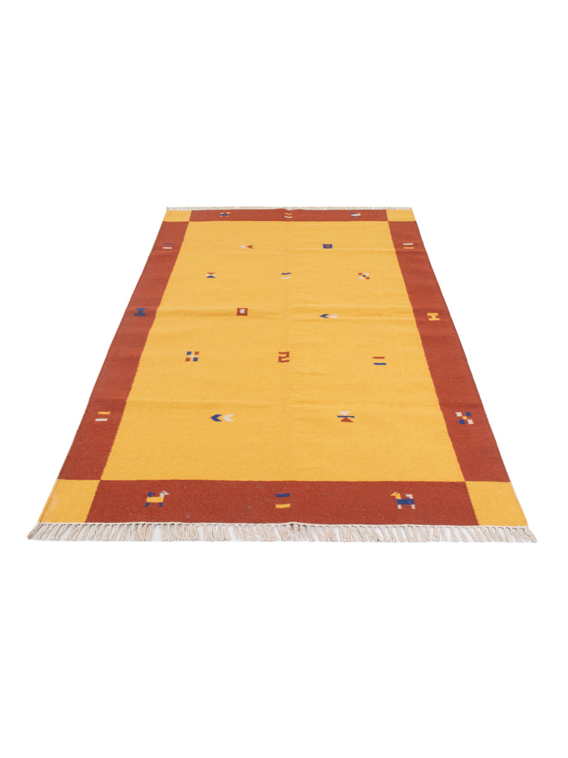 Kelim Modern Teppich 170x240cm - gold