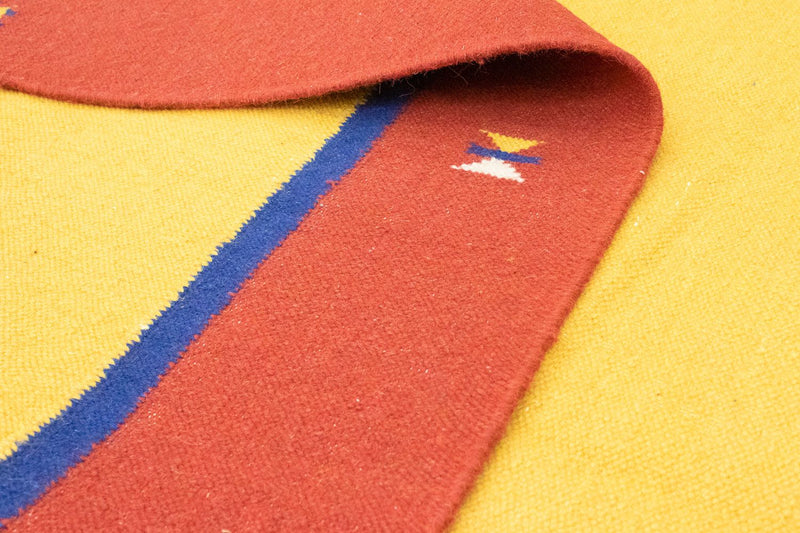 Kelim Modern Teppich 200x300cm - gelb