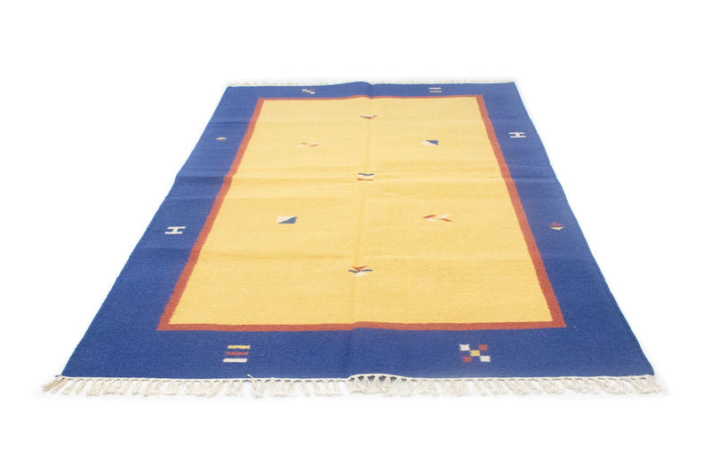Kelim Modern Teppich 140x200cm - gelb