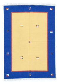 Kelim Modern Teppich 140x200cm - gelb – product image