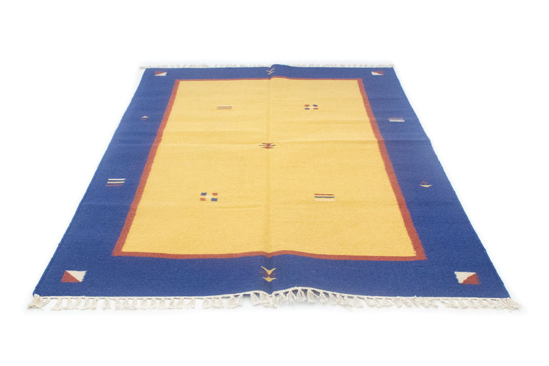 Kelim Modern Teppich 140x200cm - gelb