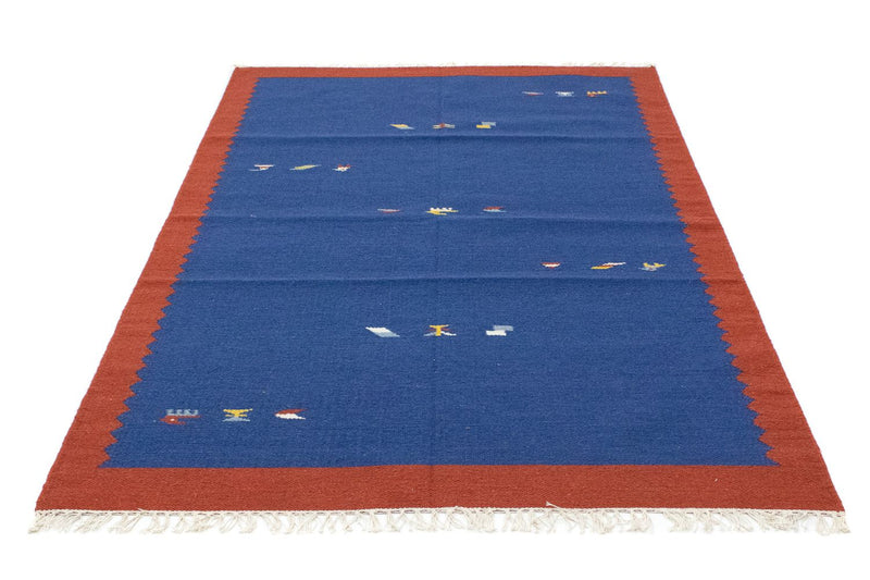Kelim Teppich - Trendy 120 x 180 cm - blau