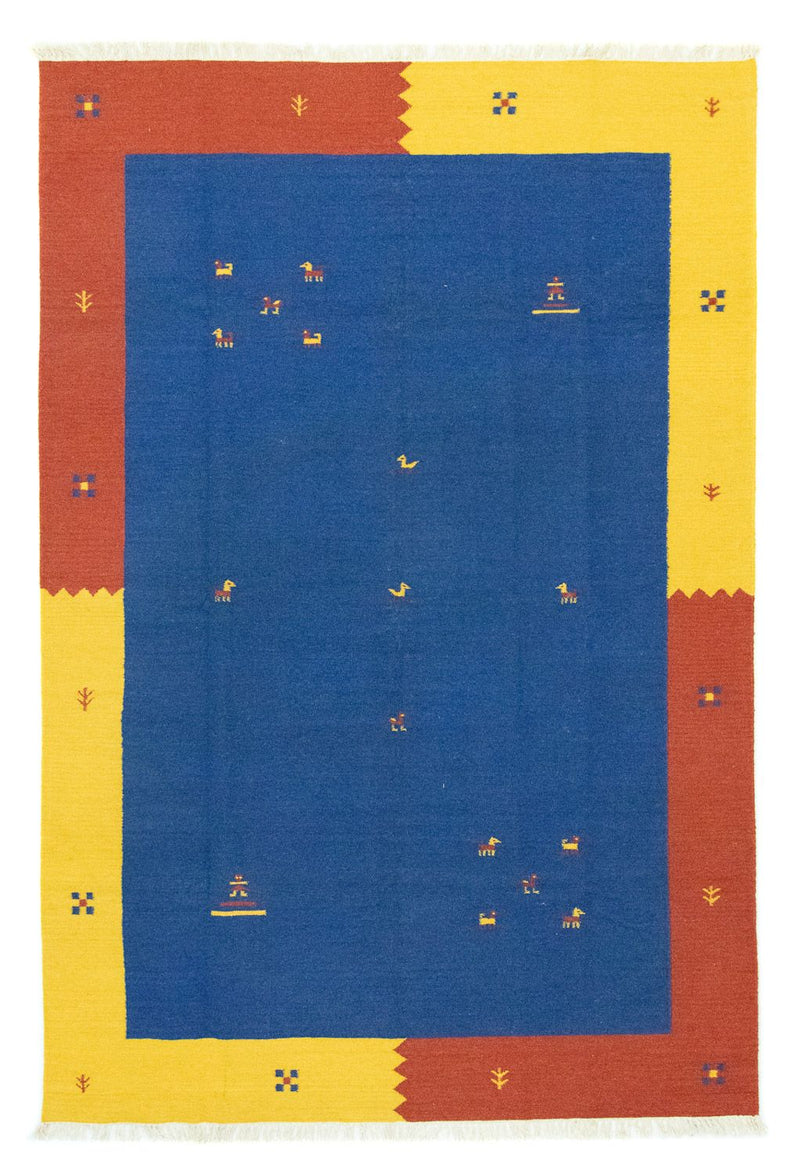Kelim Modern Teppich 200x300cm - blau
