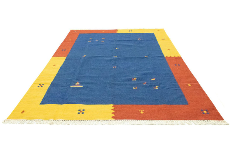 Kelim Modern Teppich 200x300cm - blau