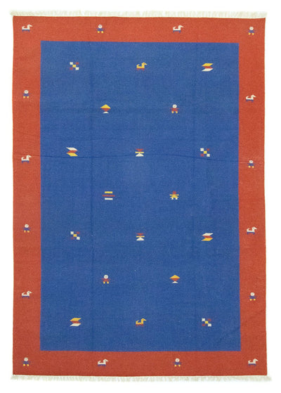Kelim Modern Teppich 200x300cm - blau