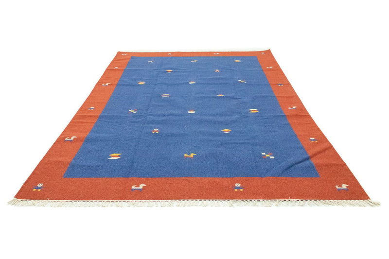 Kelim Modern Teppich 200x300cm - blau