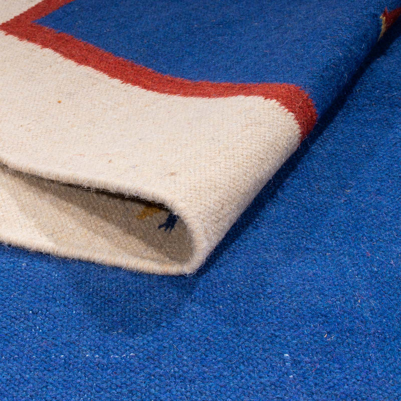 Kelim Modern Teppich 170x240cm - dunkelblau