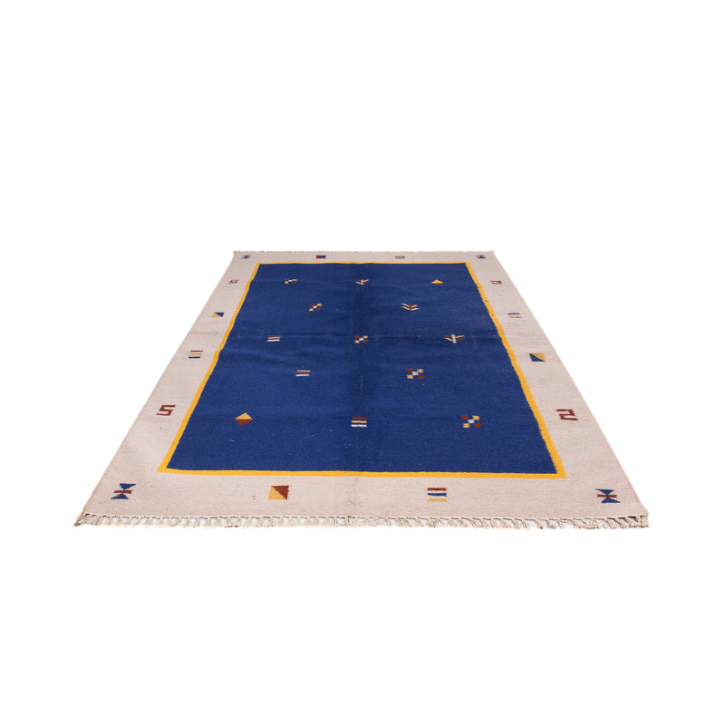 Kelim Modern Teppich 170x240cm - dunkelblau