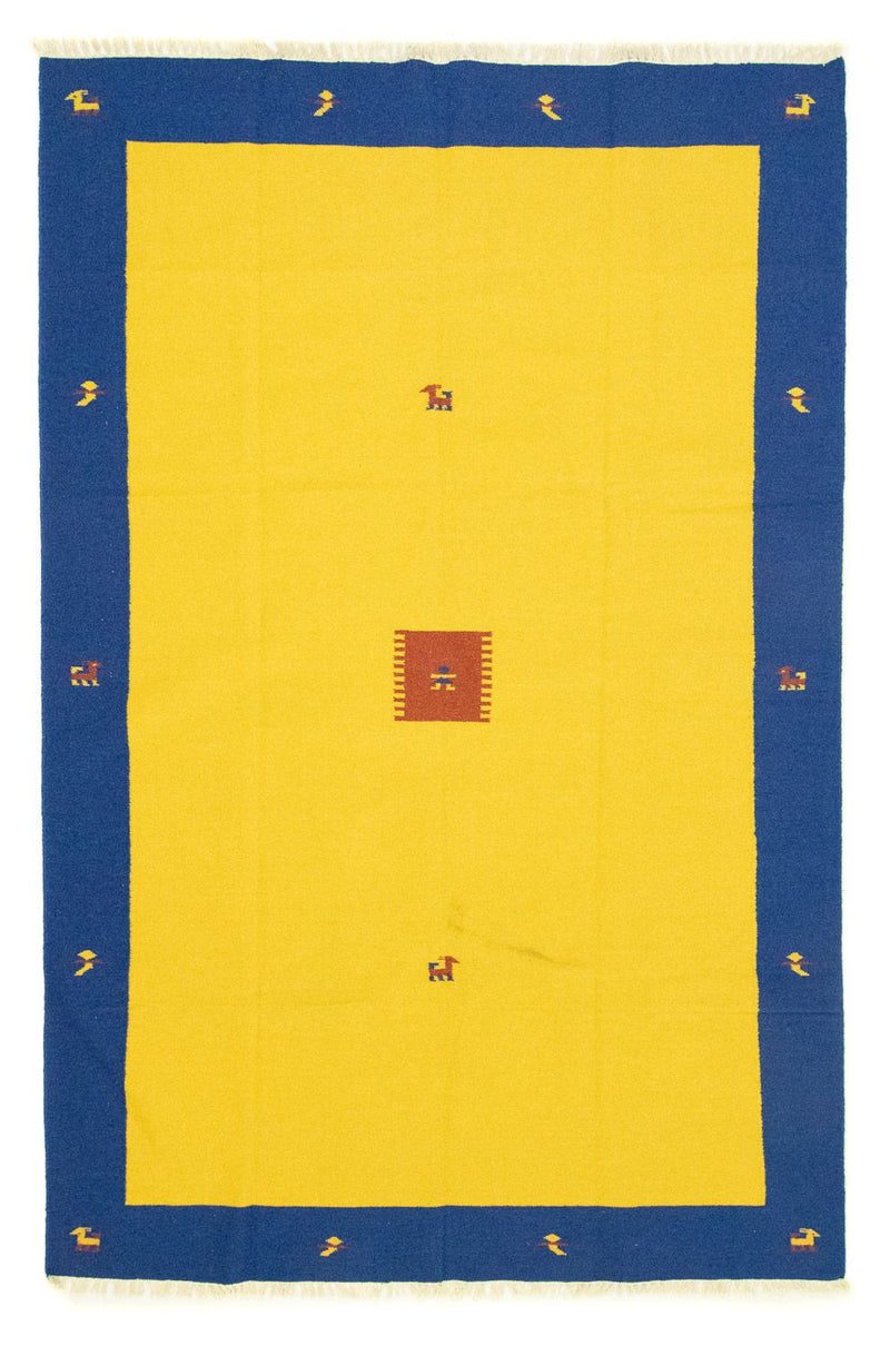 Kelim Modern Teppich 200x300cm - gelb