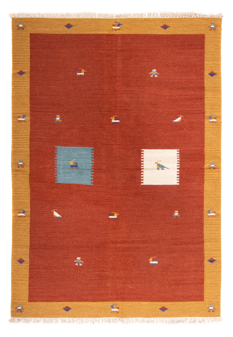 Kelim Teppich - Trendy 170 x 240 cm - dunkelrot
