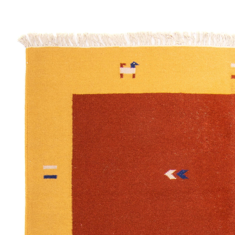 Kelim Modern Teppich 170x240cm - dunkelrot