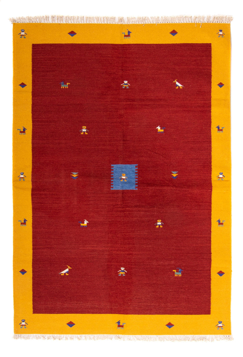 Kelim Teppich - Trendy 170 x 240 cm - dunkelrot