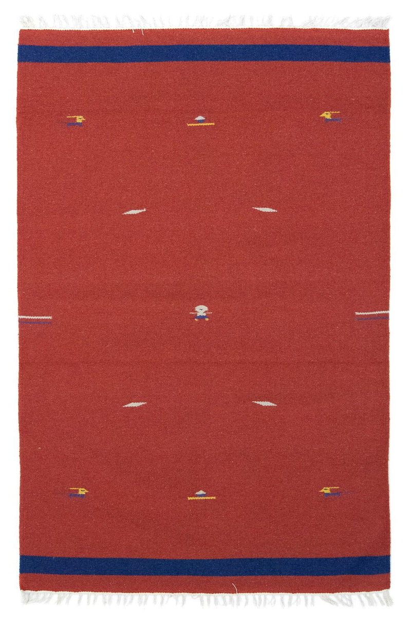 Kelim Modern Teppich 120x180cm - rot