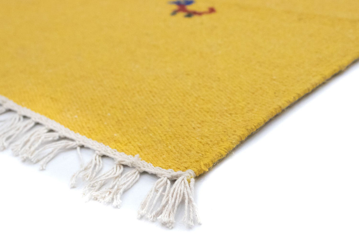 Kelim Modern Teppich 120x180cm - gelb