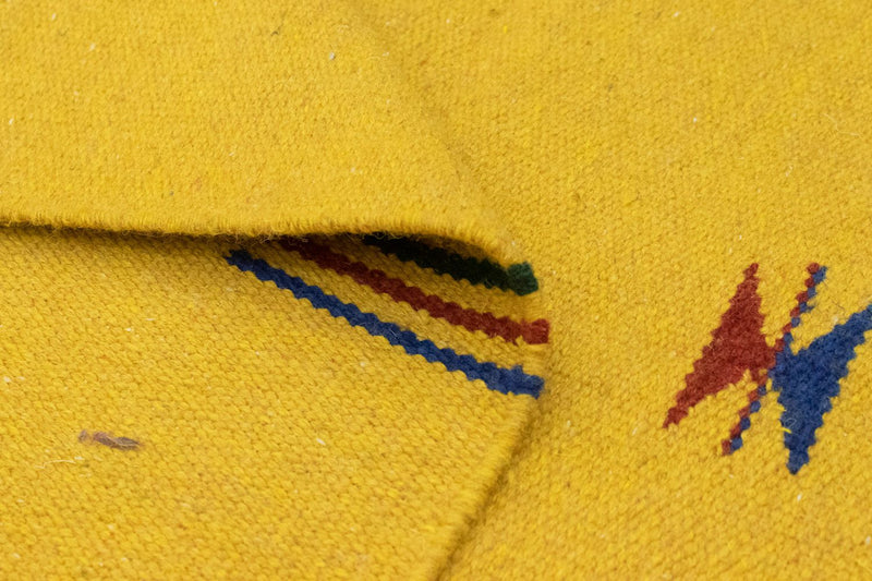Kelim Modern Teppich 120x180cm - gelb