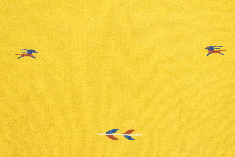 Kelim Modern Teppich 120x180cm - gelb