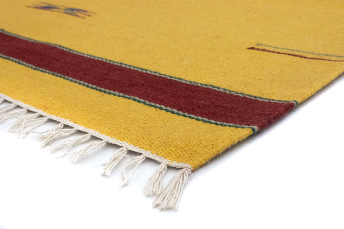 Kelim Modern Teppich 120x180cm - gelb