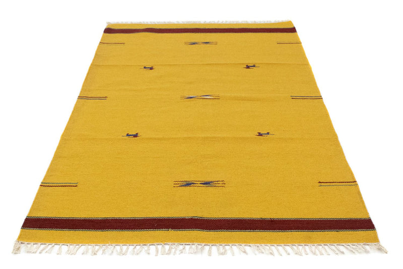 Kelim Modern Teppich 120x180cm - gelb