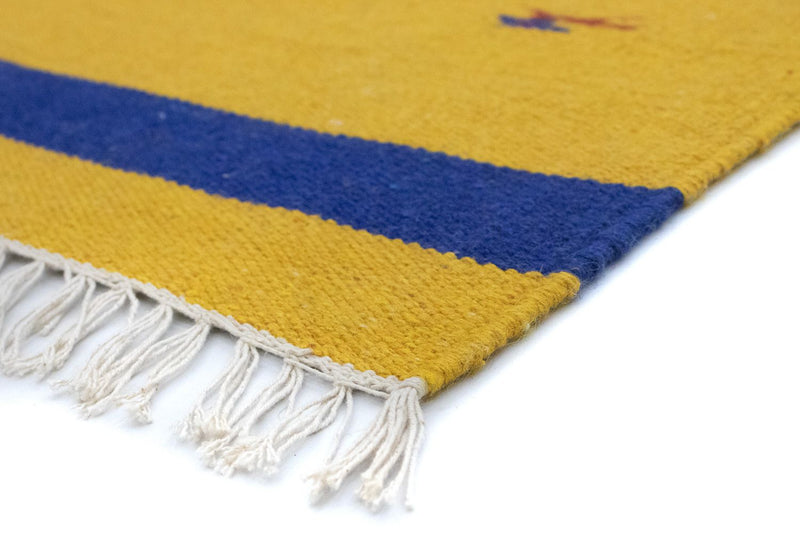 Kelim Modern Teppich 120x180cm - gelb